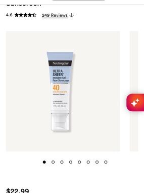 Neutrogena Ultra Sheer Invisible Gel Face Sunscreen SPF 40